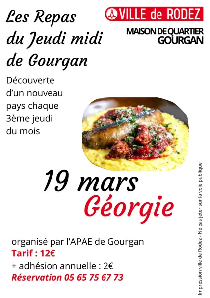 Les Repas du Jeudi midi de Gourgan
