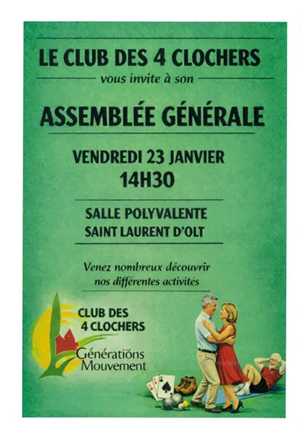 Assemblée Générale du club des 4 clochers