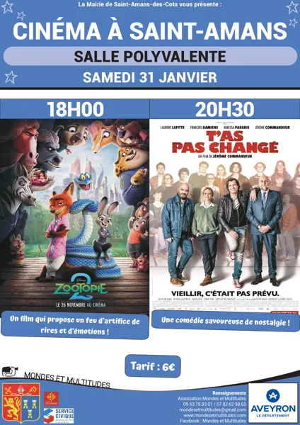 2 séances de Cinéma