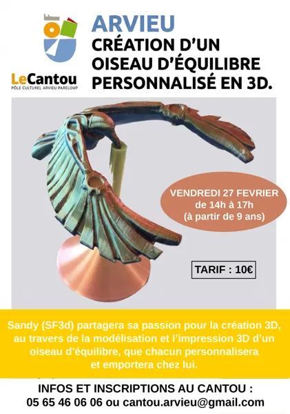 Création d'un oiseau d'équilibre en 3D