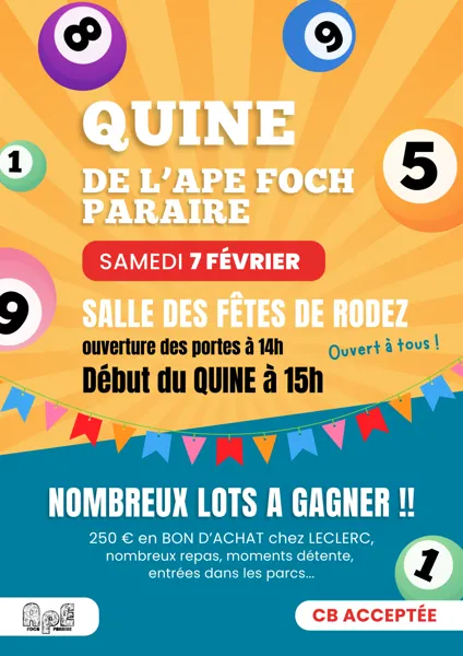 QUINE de l'APE Foch-Paraire