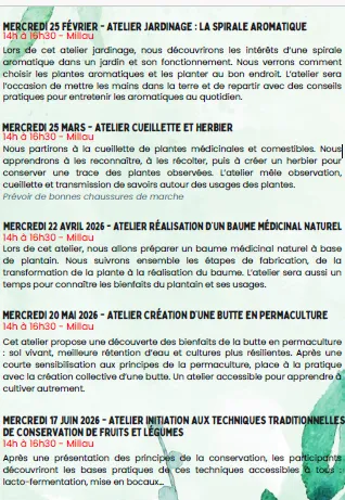 Les ateliers du CPIE du Rouergue