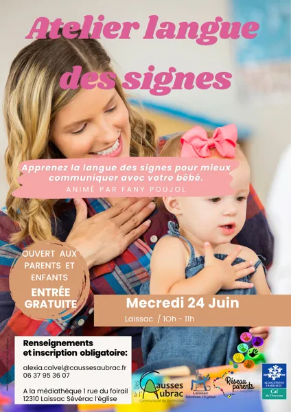 Atelier Langue des Signes Parents/Bébé à Laissac