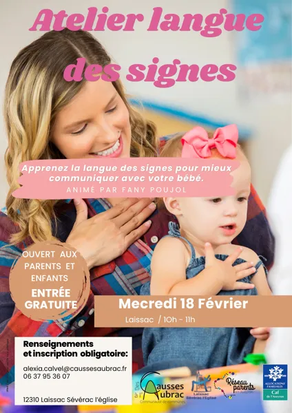 Atelier Langue des Signes Parents/Bébé à Laissac