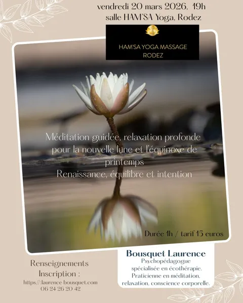 Méditation guidée, relaxation profonde