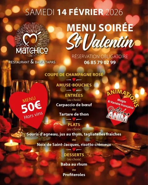 Soirée Saint-Valentin au Matchico