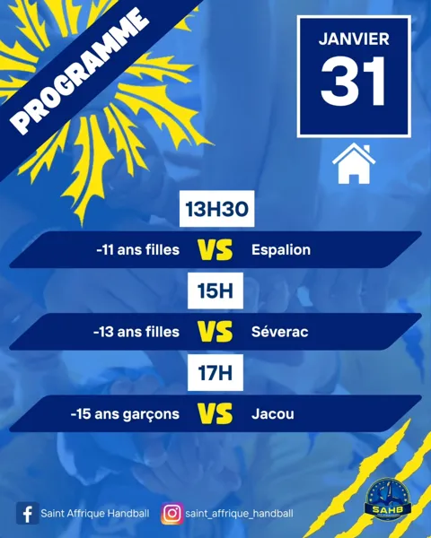 Matchs hand-ball du week-end