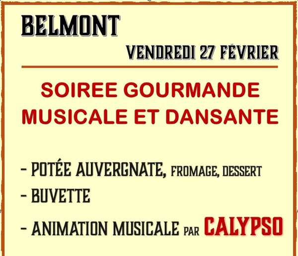 Soirée gourmande et musicale