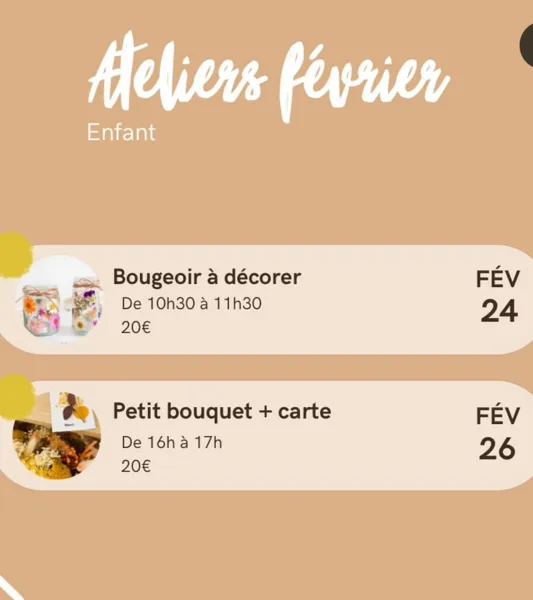 Atelier Enfant Art Floral : Bougeoir à décorer