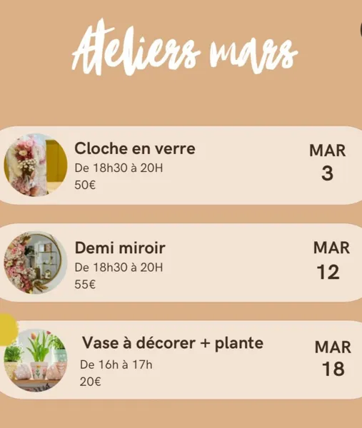 Atelier Art Floral : Vase à décorer et plante