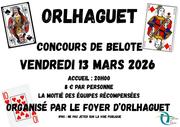 Concours de belote à Orlhaguet