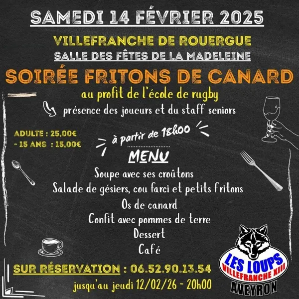 Soirée fritons de canard