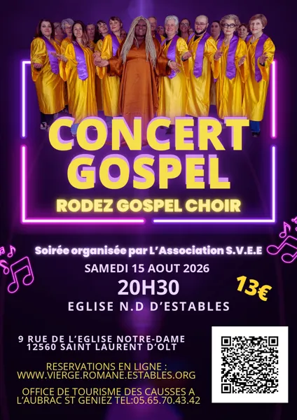 Concert de gospel en l'église d'Estables