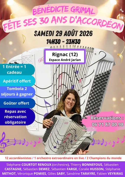 Bénédicte Grimal fête ses 30 ans d’accordéon