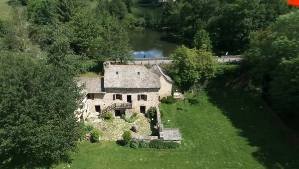 Moulins de Roupeyrac - vue du ciel, 