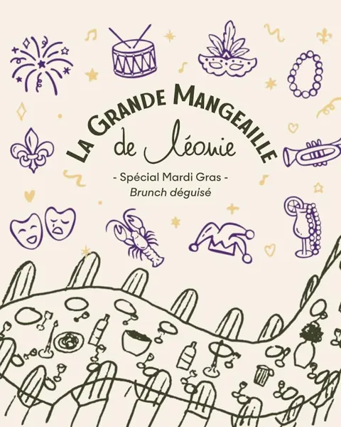 La Grande Mangeaille, brunch déguisé, Spécial Mardi Gras - Table de Léonie