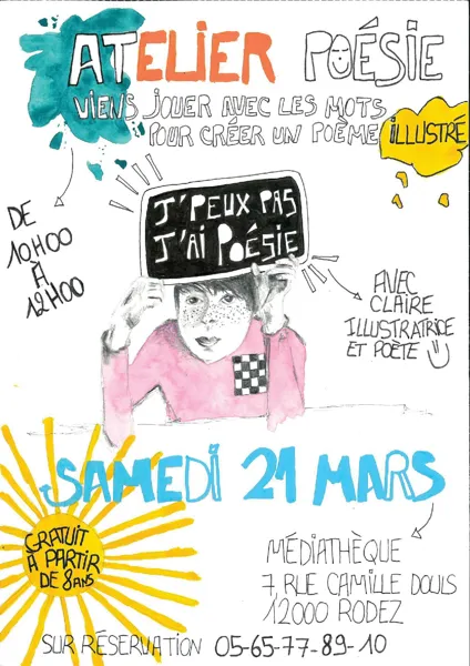 Atelier Poésie à la Médiathèque de Rodez