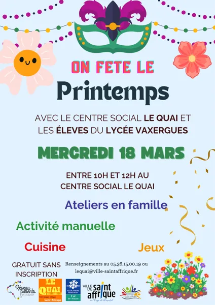 Atelier cuisine et créatif pour fêter l’arrivée du printemps