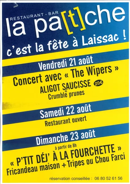 Soirée à La Patche avec le groupe