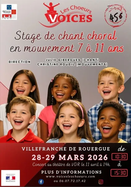STAGE de CHANT CHORAL pour enfant - EN MOUVEMENT