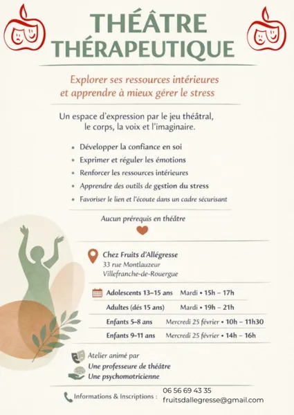 Fruits d'Allègresse - Théâtre thérapeutique (vacances de février)