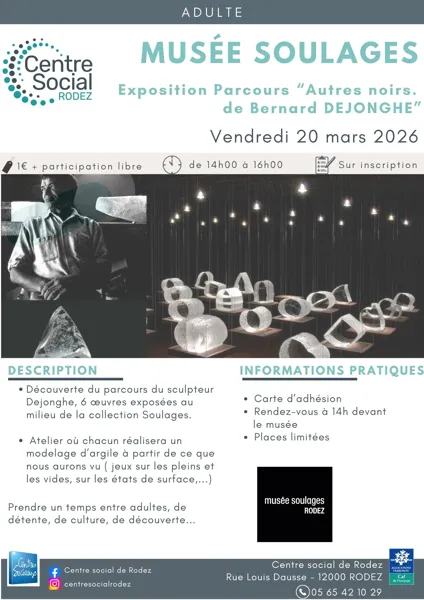 Découverte de l'exposition de Bernard DEJONGHE au musée Soulages