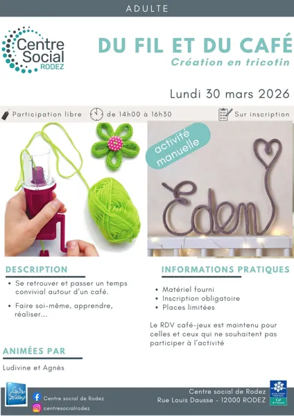 Atelier créatif : Du fil et du café