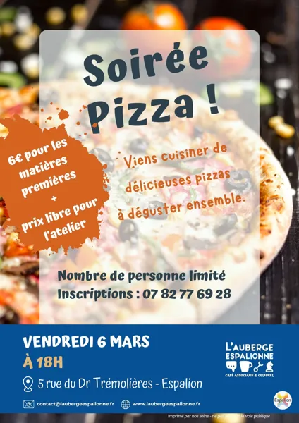 Atelier Pizza de l'Auberge Espalionne