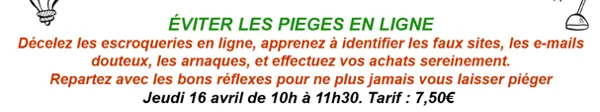Atelier Numérique - Éviter les pièges en ligne