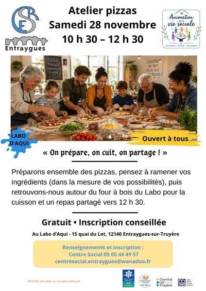 Atelier cuisine pizzas
