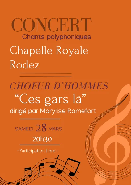Concert de la chorale Ces gars-là