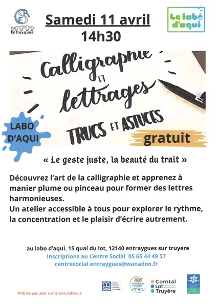 Atelier calligraphie et lettrages