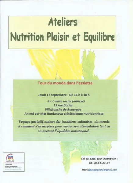 Atelier : nutrition, plaisir et équilibre