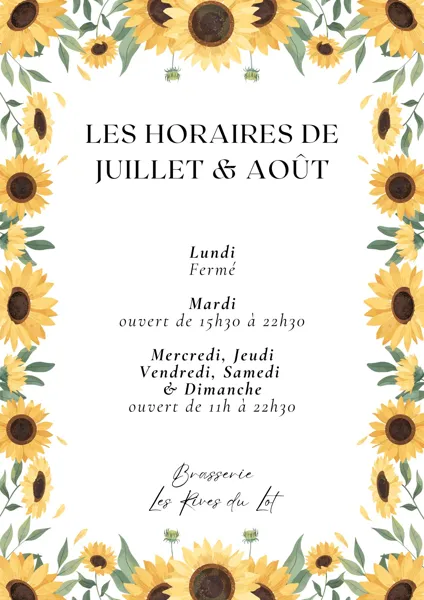 Horaires été, 