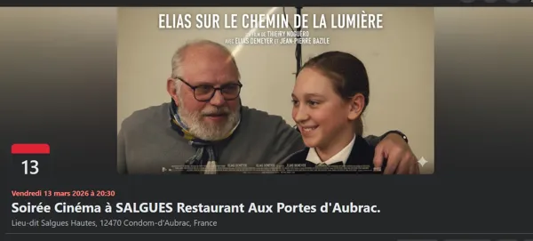 Cinéma : Elias, sur le chemin de la lumière, à Salgues