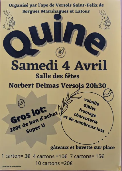 Quine de l'APE Versols et St Félix