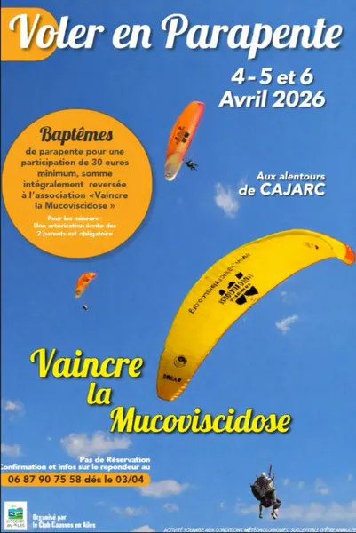 Envols en parapentes, pour l'association