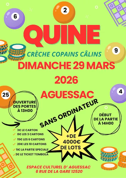 Quine de la crèche Copains Câlins