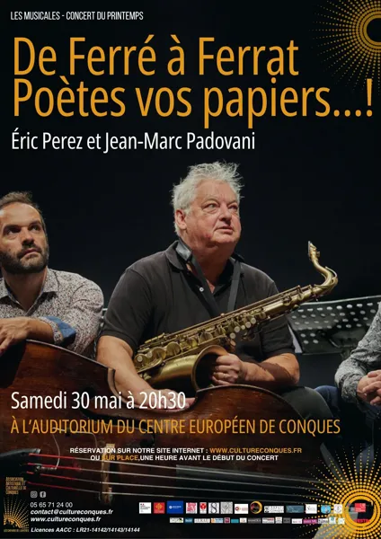 Concert - De Ferré à Ferrat, Poètes vos papiers... !