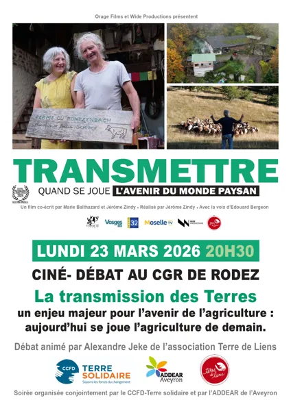 Ciné débat : Transmettre, quand se joue l'avenir du monde paysan.