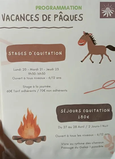 Stage d'équitation enfants et ados à la Salvage - Vacances de printemps