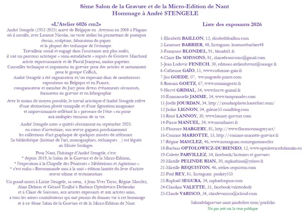 FLYER 2, Salon de Nant Gravure