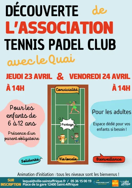 Atelier d'Initiation au Tennis