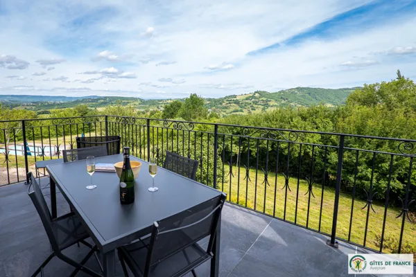 Vue depuis la terrasse du living, FF