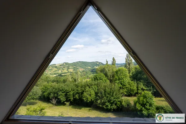 Vue depuis la fenêtre de la chambre à l'étage, FF