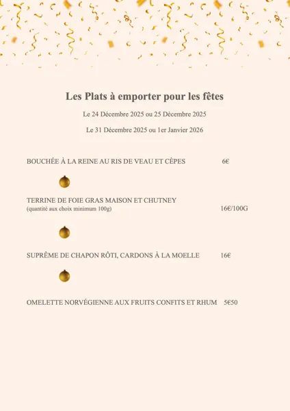 Plats à emporter pour les fêtes au Moulin d'Alexandre à Ste Eulalie d'Olt