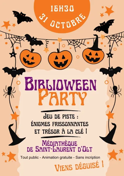 Biblioween à la médiathèque de Saint Laurent d'Olt