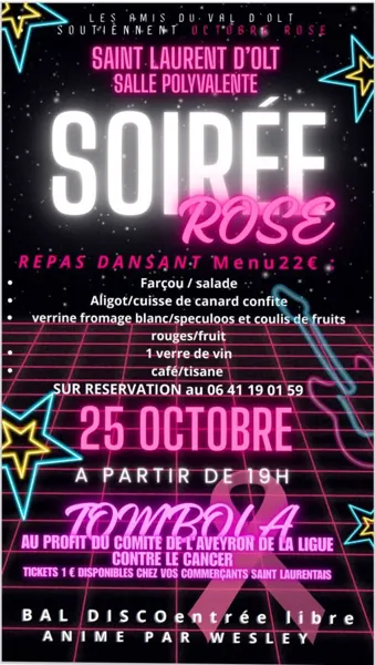 Soirée Rose à Saint-Laurent d'Olt