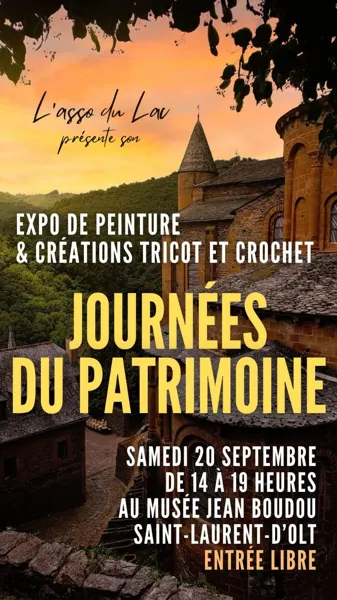 Journées européennes du patrimoine : Exposition au musée Jean BOUDOU à St Laurent d'Olt