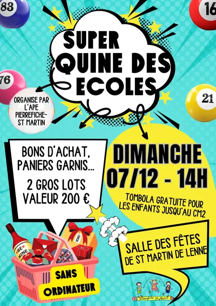 Super Quine des écoles Pierrefiche-St Martin